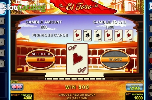 Gamble game 2. El Toro Deluxe slot