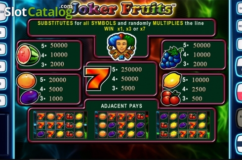 Pantalla7. Joker Fruits Deluxe Tragamonedas 