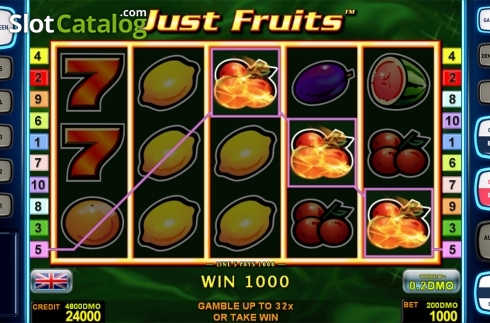 Bildschirm3. Just Fruits Deluxe slot