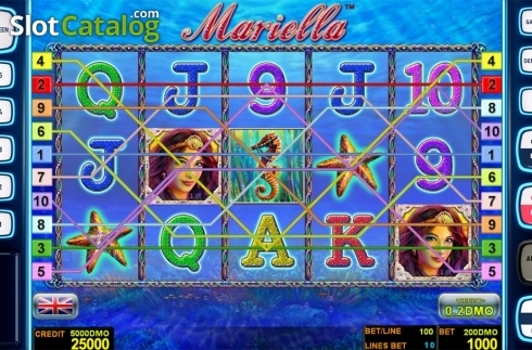 Reels screen. Mariella Deluxe slot