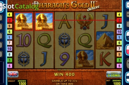 Game workflow 3. Pharaohs Gold 2 Deluxe slot