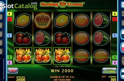 Game workflow 3. Sizzling Crown Deluxe slot