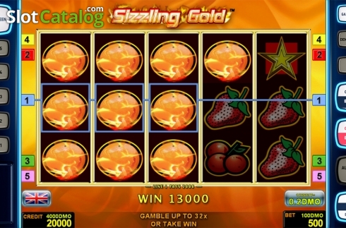 Game workflow 2. Sizzling Gold Deluxe slot