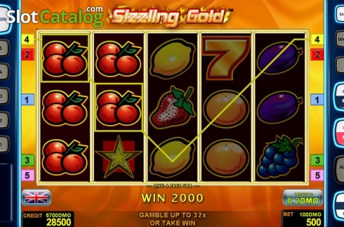Game workflow 3. Sizzling Gold Deluxe slot