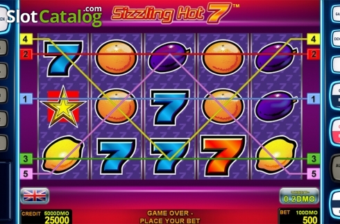 Schermo2. Sizzling Hot 7 Deluxe slot