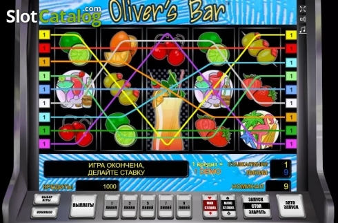 Reel Screen. Oliver's Bar slot