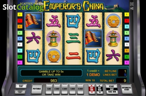 Game workflow 2. Emperor's China slot