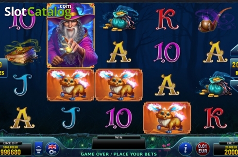 Bildschirm3. Merlin and his Magical Creatures slot