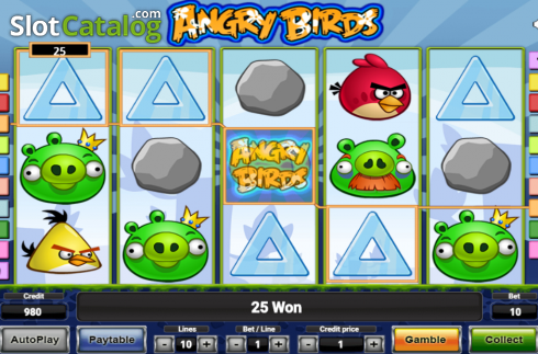 Win Screen. Angry Birds slot