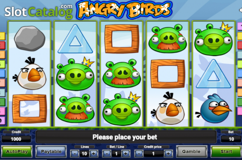 Reel Screen. Angry Birds slot
