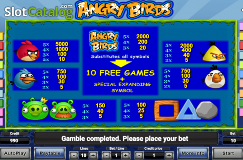 Pantalla6. Angry Birds Tragamonedas 