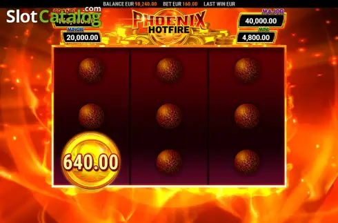 Schermo3. Phoenix Hotfire Hold and Win slot