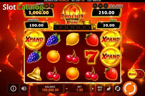 Schermo2. Phoenix Hotfire Xpand slot