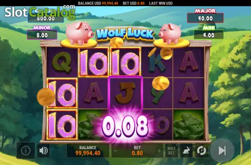 Skärmdump3. Wolf Luck slot