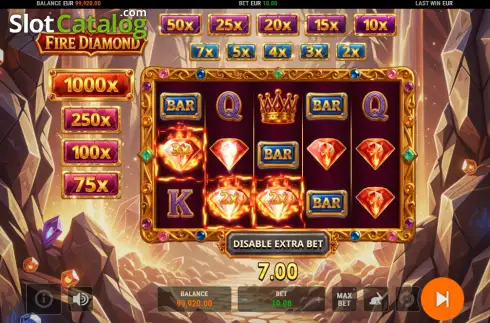 Ecran3. Fire Diamond slot