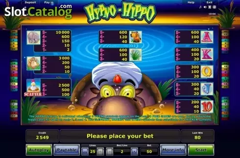 Bildschirm5. Hypno Hippo slot