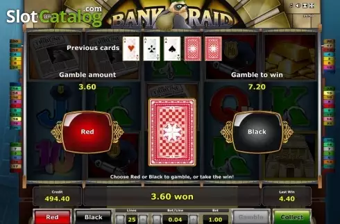 Gamble. Bank Raid (Novomatic) slot