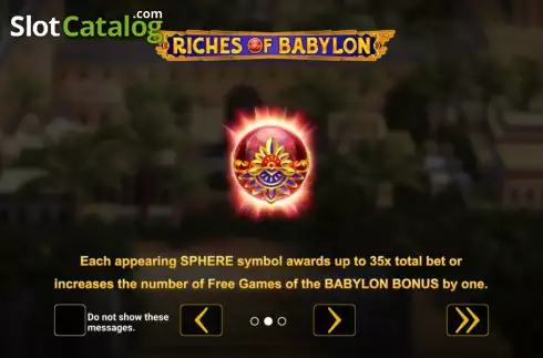 Skärmdump2. Riches of Babylon slot