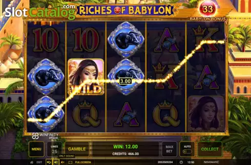 Win Screen 2. Riches of Babylon slot