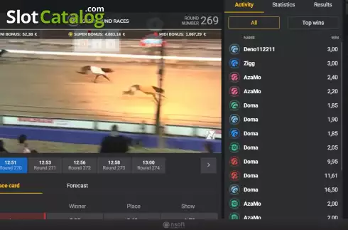 Ekran5. Greyhound Races yuvası