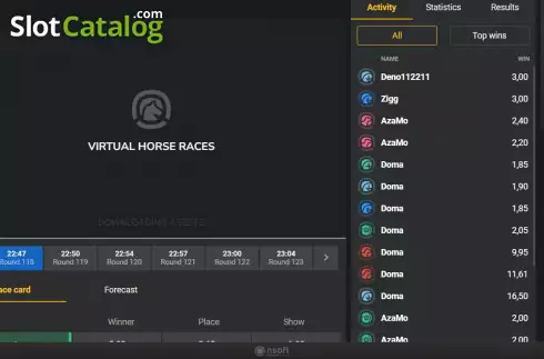 Schermo2. Virtual Horse Races slot