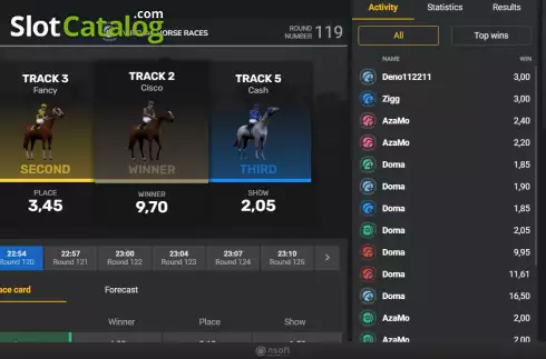 Ekran6. Virtual Horse Races yuvası