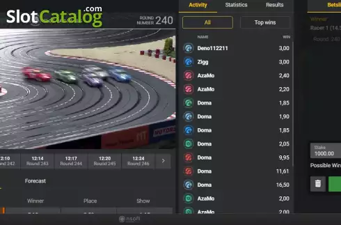 Bildschirm4. Slot Car Races slot