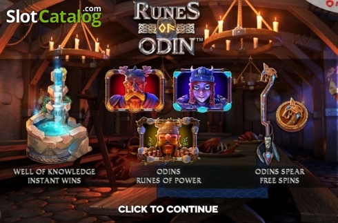Start Screen. Runes of Odin slot