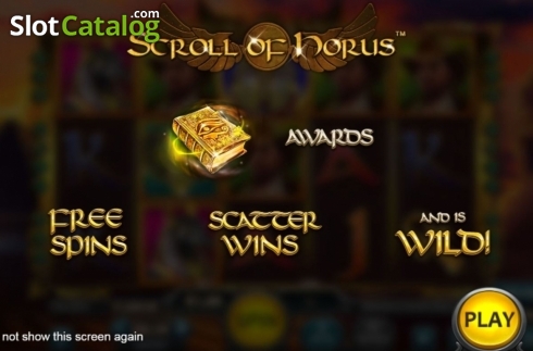 Schermo2. Scroll of Horus slot