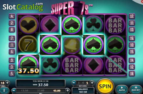 画面5. Super 7s (Nucleus Gaming) カジノスロット