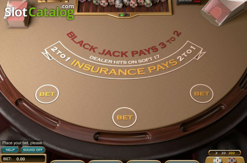 Game Screen 1. American Blackjack (Nucleus Gaming) slot