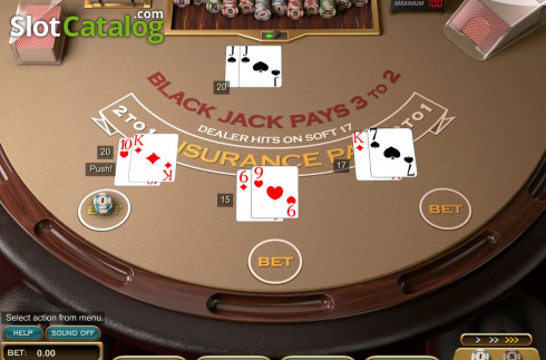 Game Screen 3. American Blackjack (Nucleus Gaming) slot