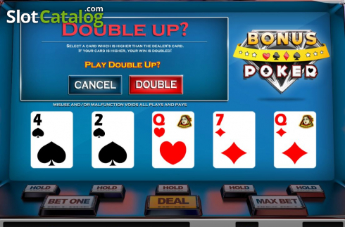 Écran5. Bonus Poker (Nucleus Gaming) Machine à sous