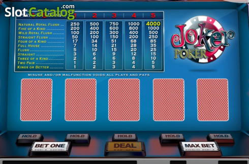 Game Screen 1. Joker Poker (Nucleus Gaming) slot