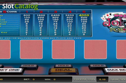 Game Screen. Double Joker Poker (Nucleus Gaming) slot