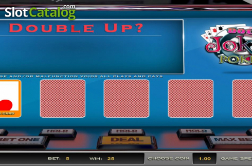 Écran5. Double Joker Poker (Nucleus Gaming) Machine à sous