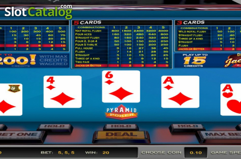 Captura de tela4. Pyramid Poker Double Jackpot Poker (Nucleus Gaming) slot