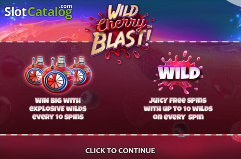Start Screen. Wild Cherry Blast slot