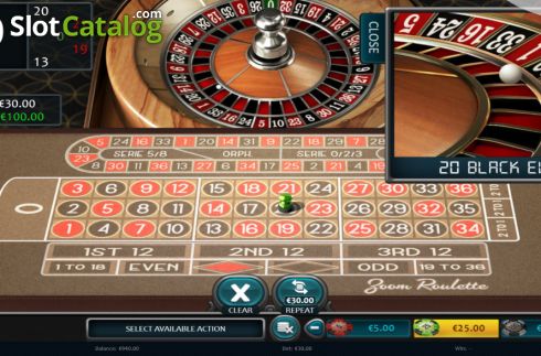 画面5. Zoom Roulette (Nucleus Gaming) カジノスロット