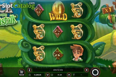 Game screen. Jack And The Mighty Beanstalk slot