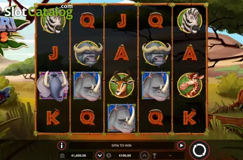 Game screen. Safari Spins slot