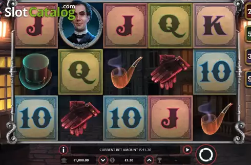 Game screen. Sherlock and the Mystic Compass slot