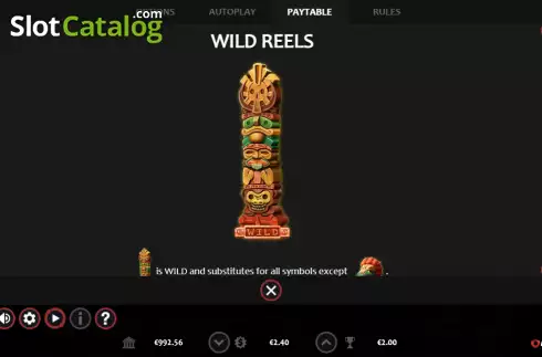 Wild reels screen. The Quest of Azteca slot