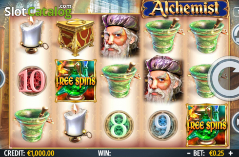 Reel Screen. Alchemist (Octavian Gaming) slot