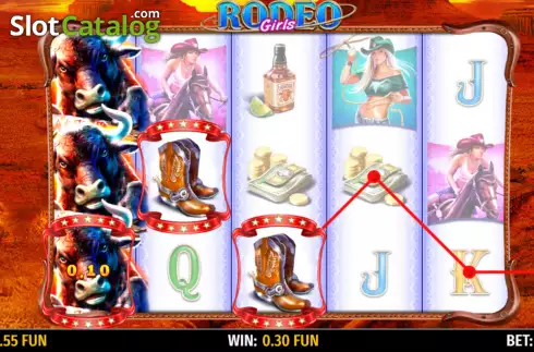 Win screen. Rodeo Girls slot