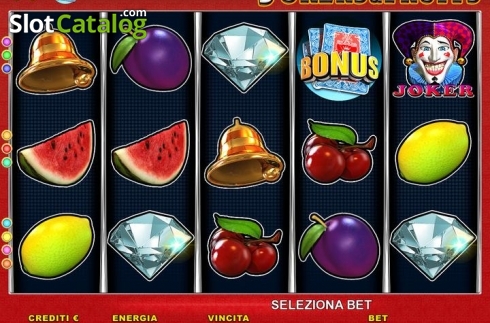 Reel Screen. Joker and Fruits slot