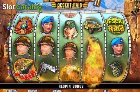 Reel Screen. Commandos II Desert Raid slot