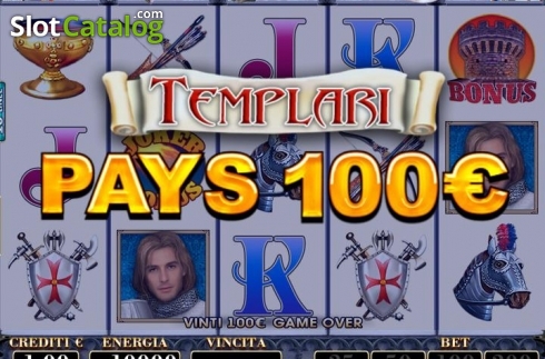 Win Screen. Templari (Octavian Gaming) slot