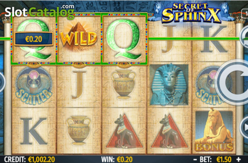 Win screen 3. Secret of Sphinx slot