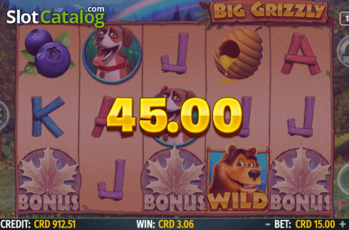 Win Screen 2. Big Grizzly slot